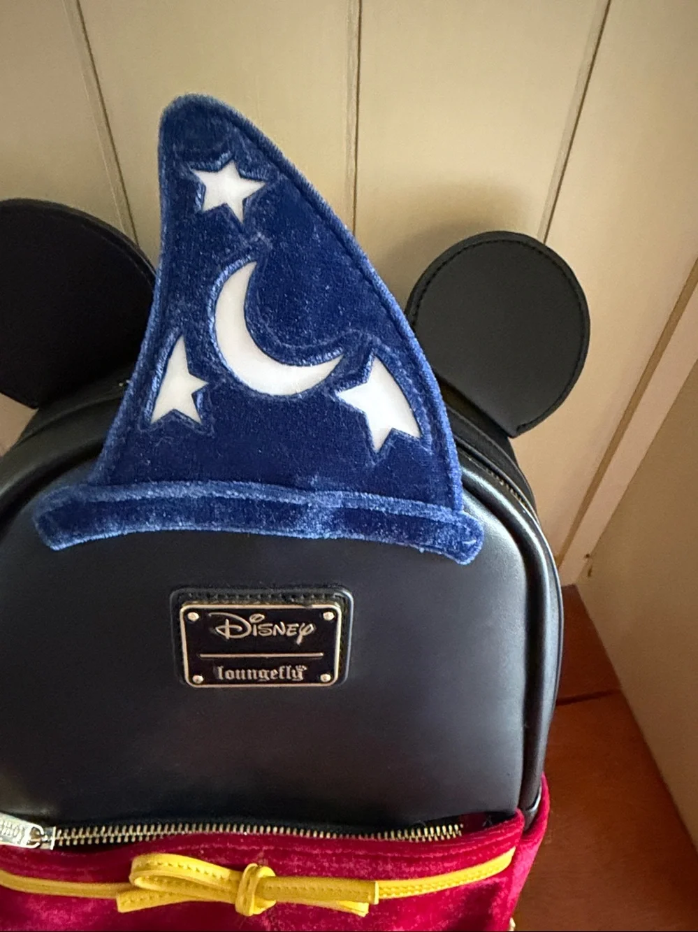 Disney Loungefly Mickey Sorcerer Mini Backpack in Black, Blue, Red & Yellow